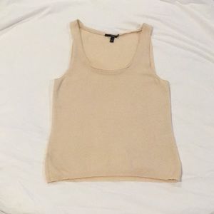 Beige cashmere tank top
